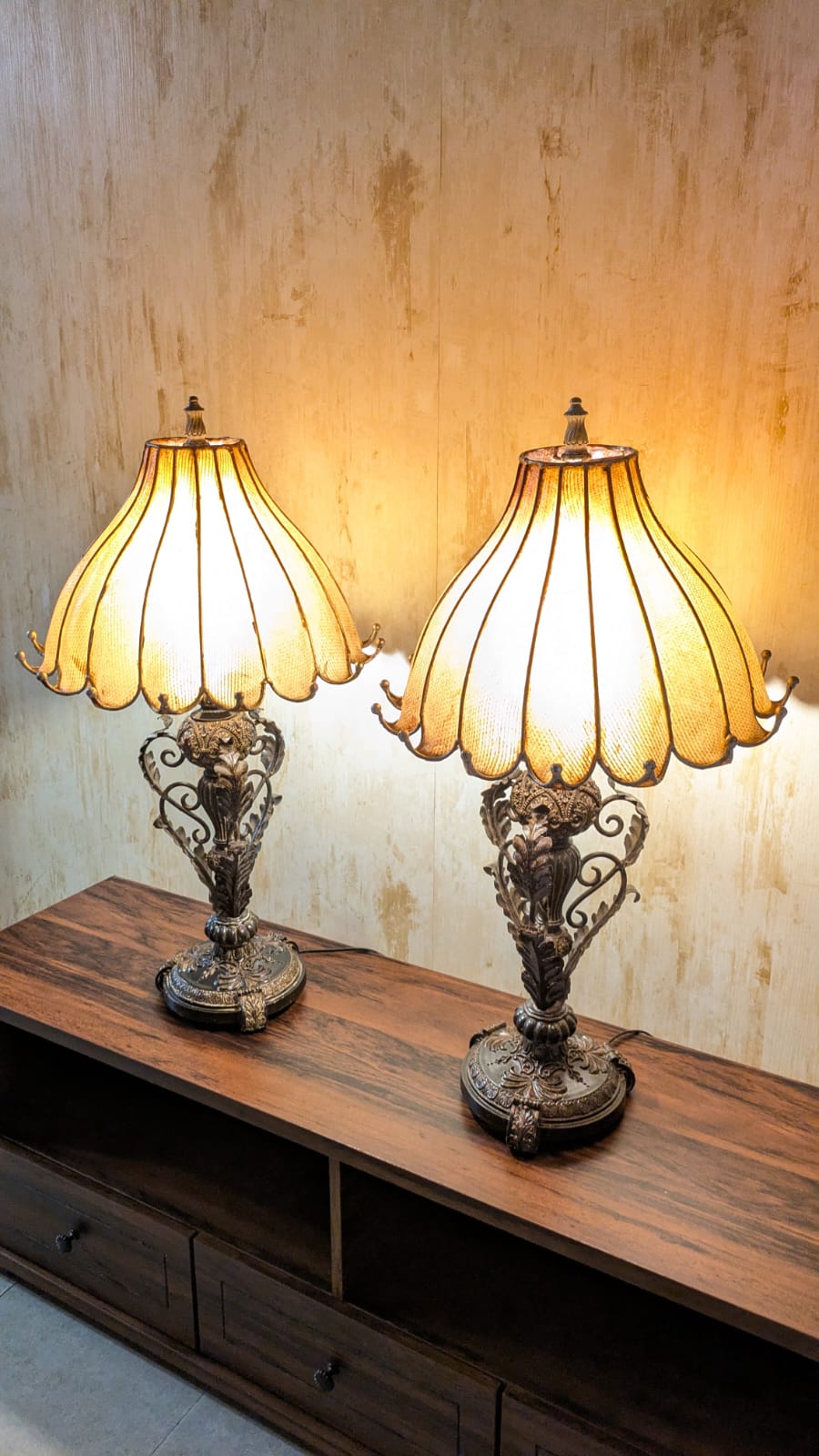 Vintage Pair Of Table Lamps