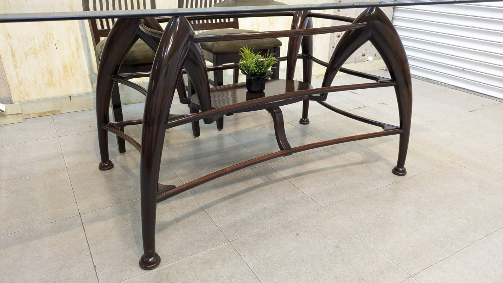 Imported Solid Beech Wood 6 Seater Dining Set