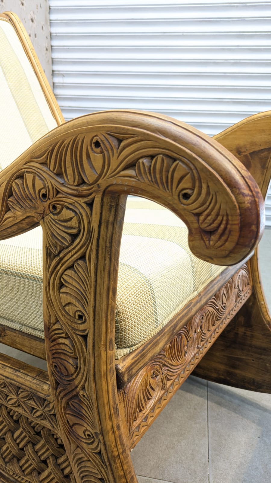 Solid Diyar Wood Rocking Chair