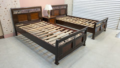Solid Sheesham Wood pair Of Single Bed