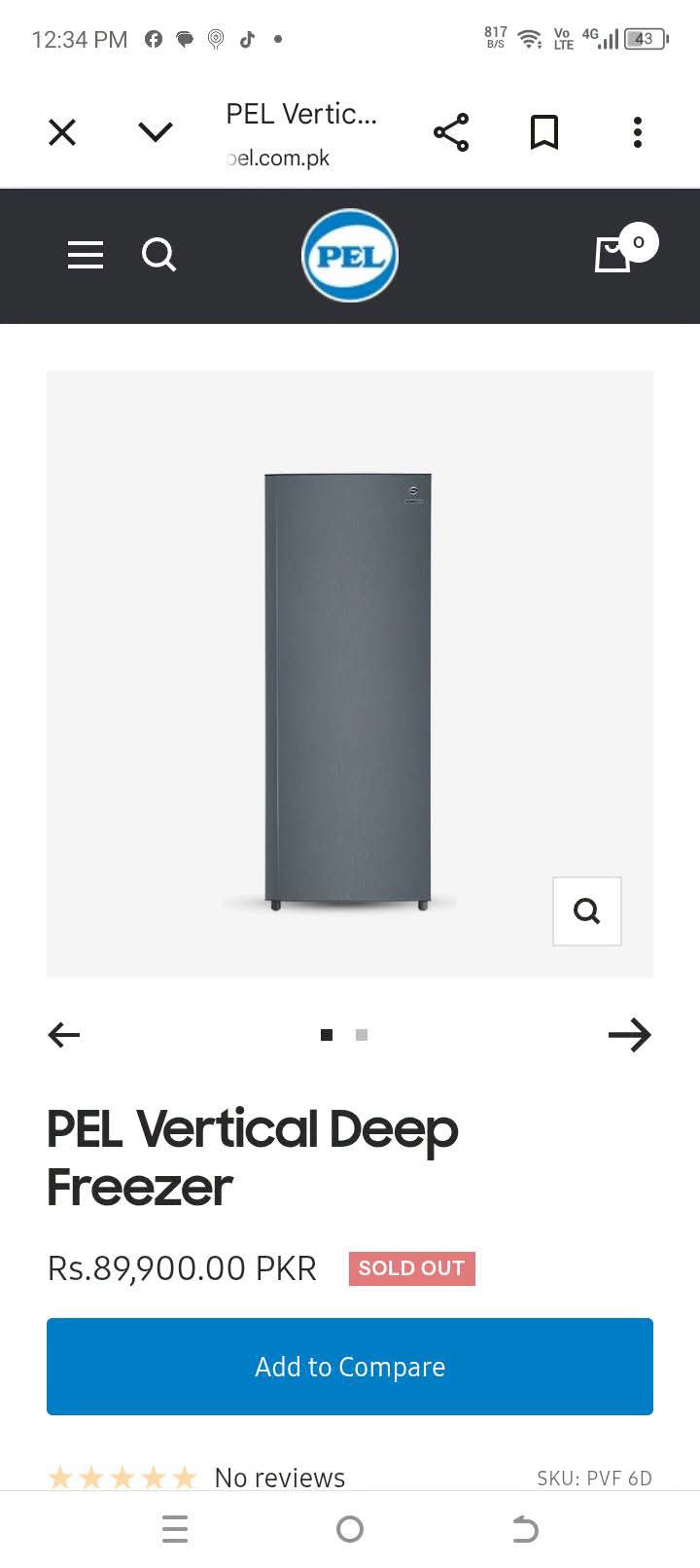 PEL Vertical Freezer
