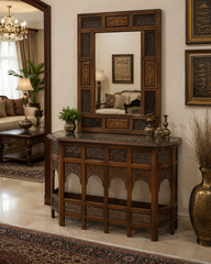 Console with Wall Mounted Mirror