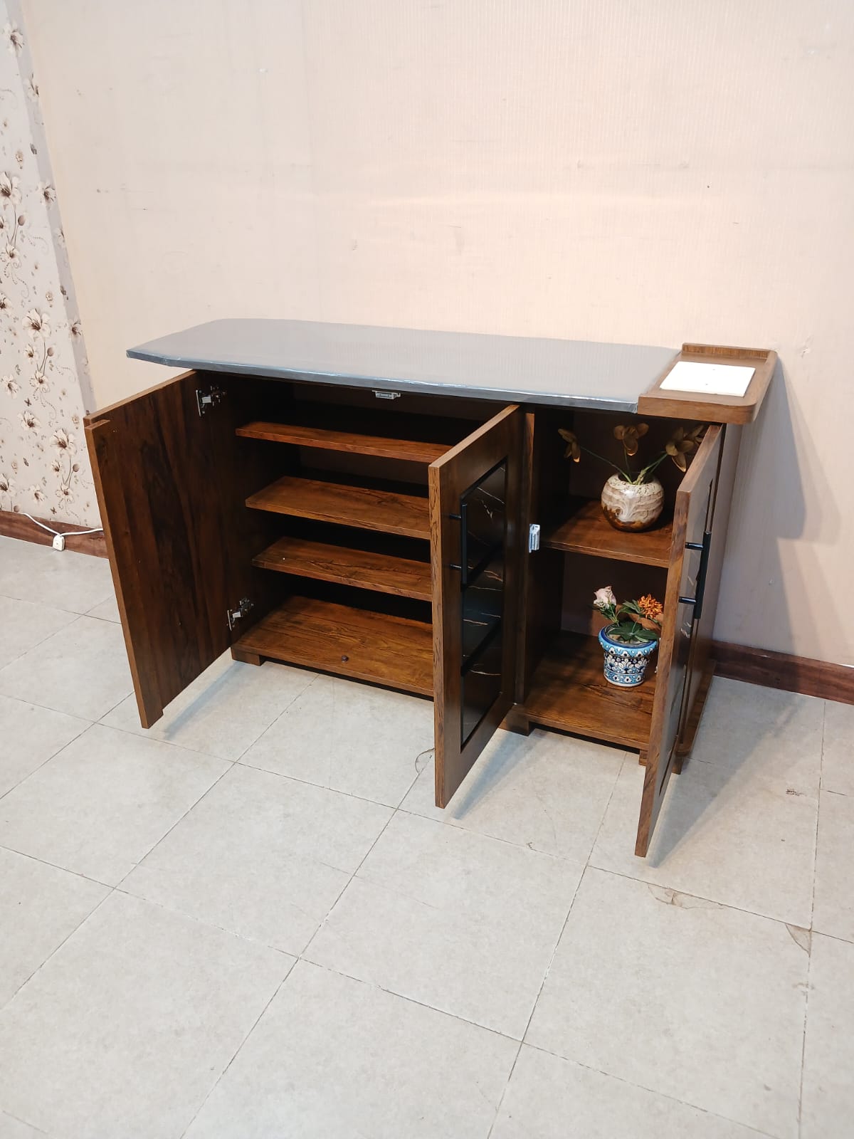 Brand New 3 Door Iron Table