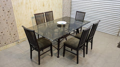 Imported Solid Beech Wood 6 Seater Dining Set