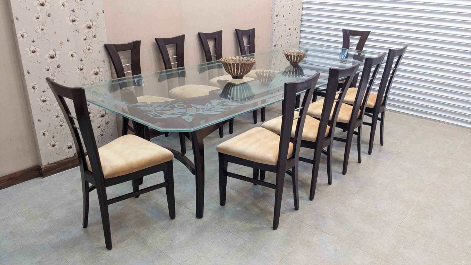 Solid Sheesham Wood 10 Seater Dining Table