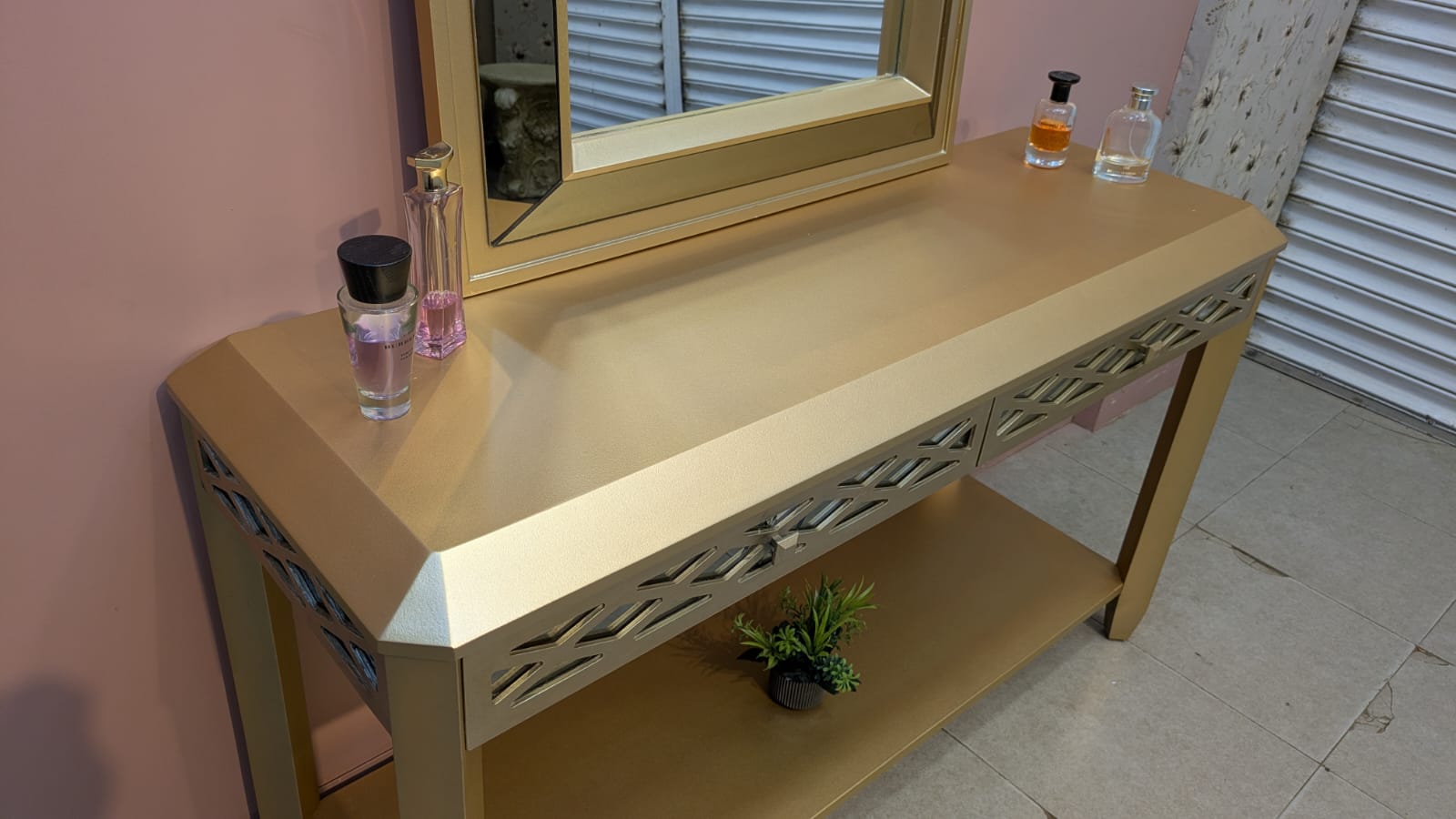 Console With Wall Mounted Mirror Home Centre Dubai