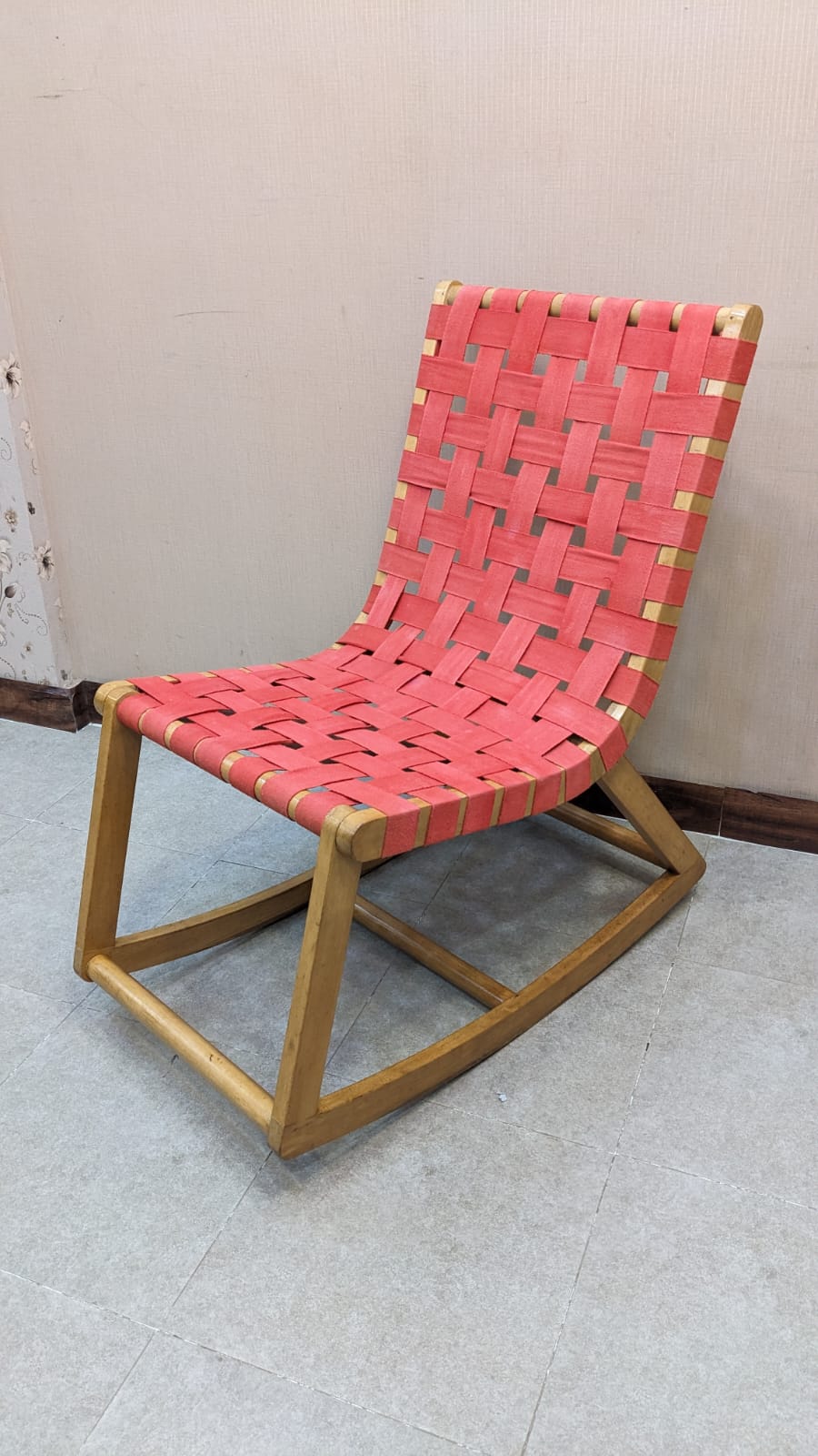 Imported Solid Beech Wood Rocking Chair