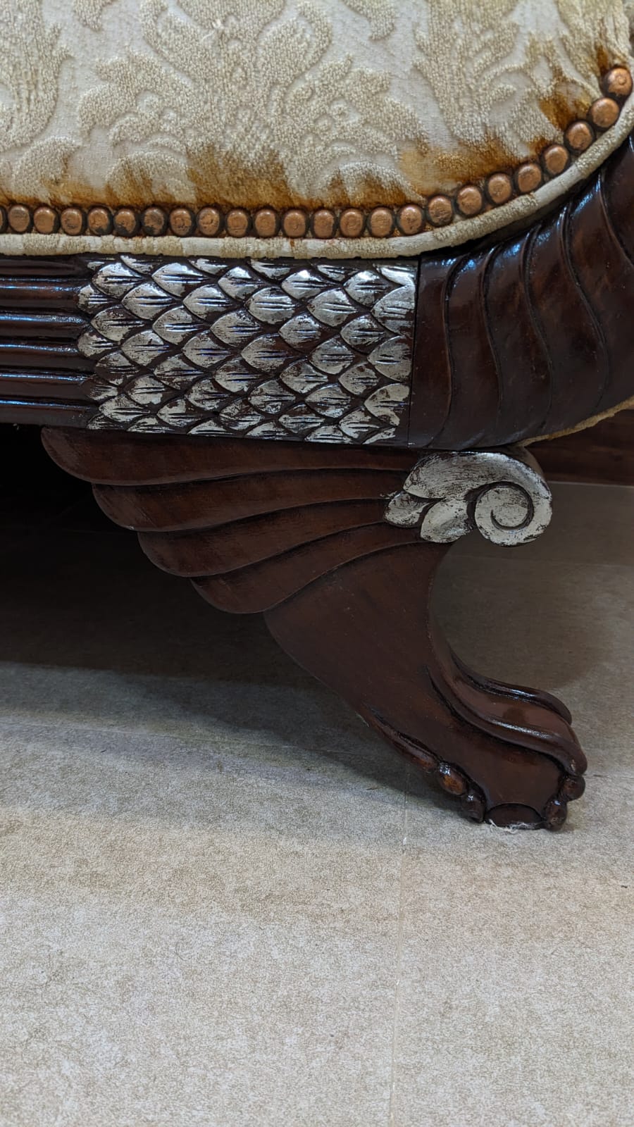 Solid Sheesham Wood 2 Seater Divan