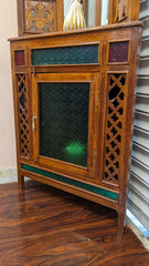 Antique Pure Burma Teak Wood Display Corner