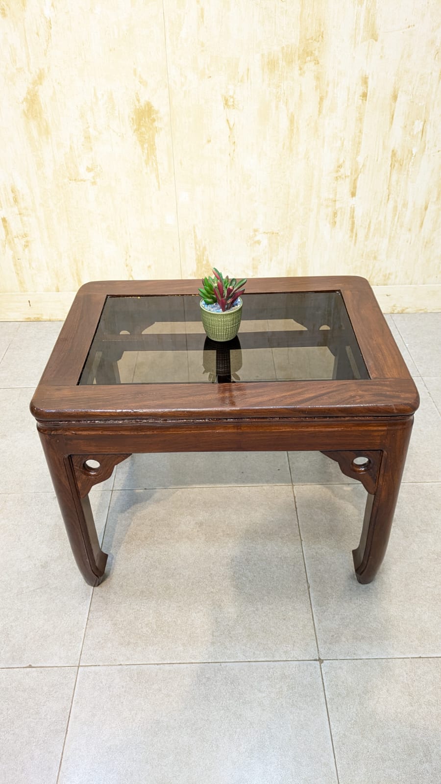 Solid Sheesham Wood Center Table Set