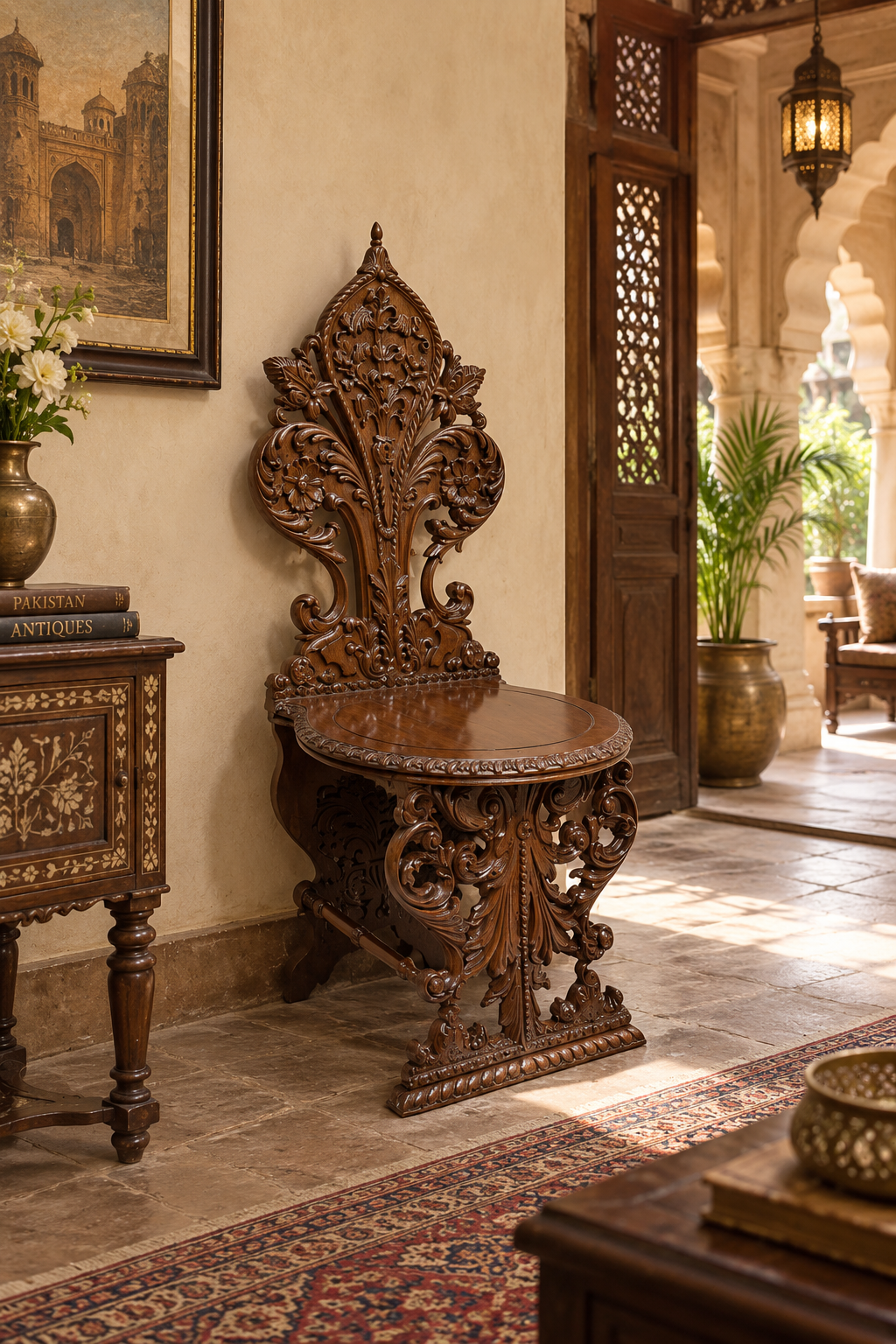 ITALIAN RENAISSANCE REVIVAL SGABELLO CHAIR