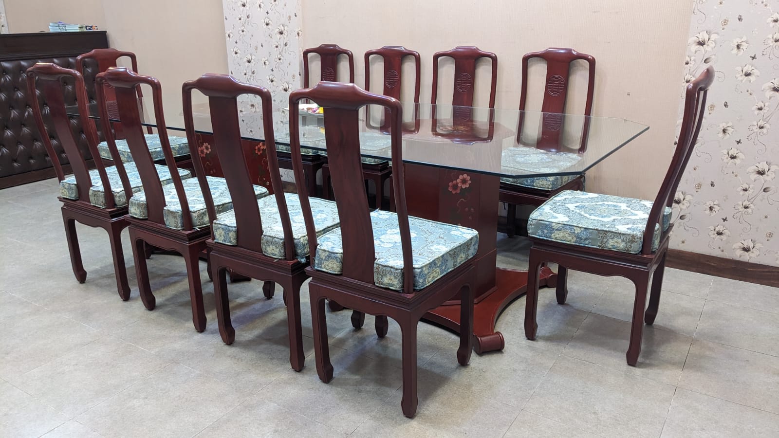 Antique Imported Chinese 10 Seater Dining Table