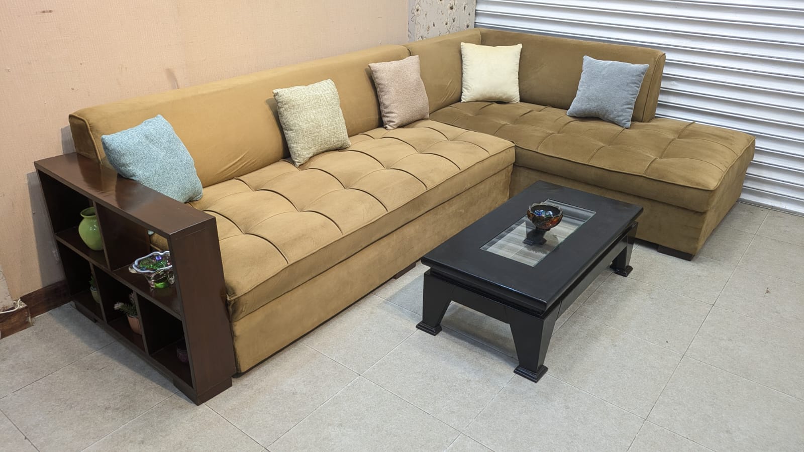 6 Seater L Shape Sofa Set