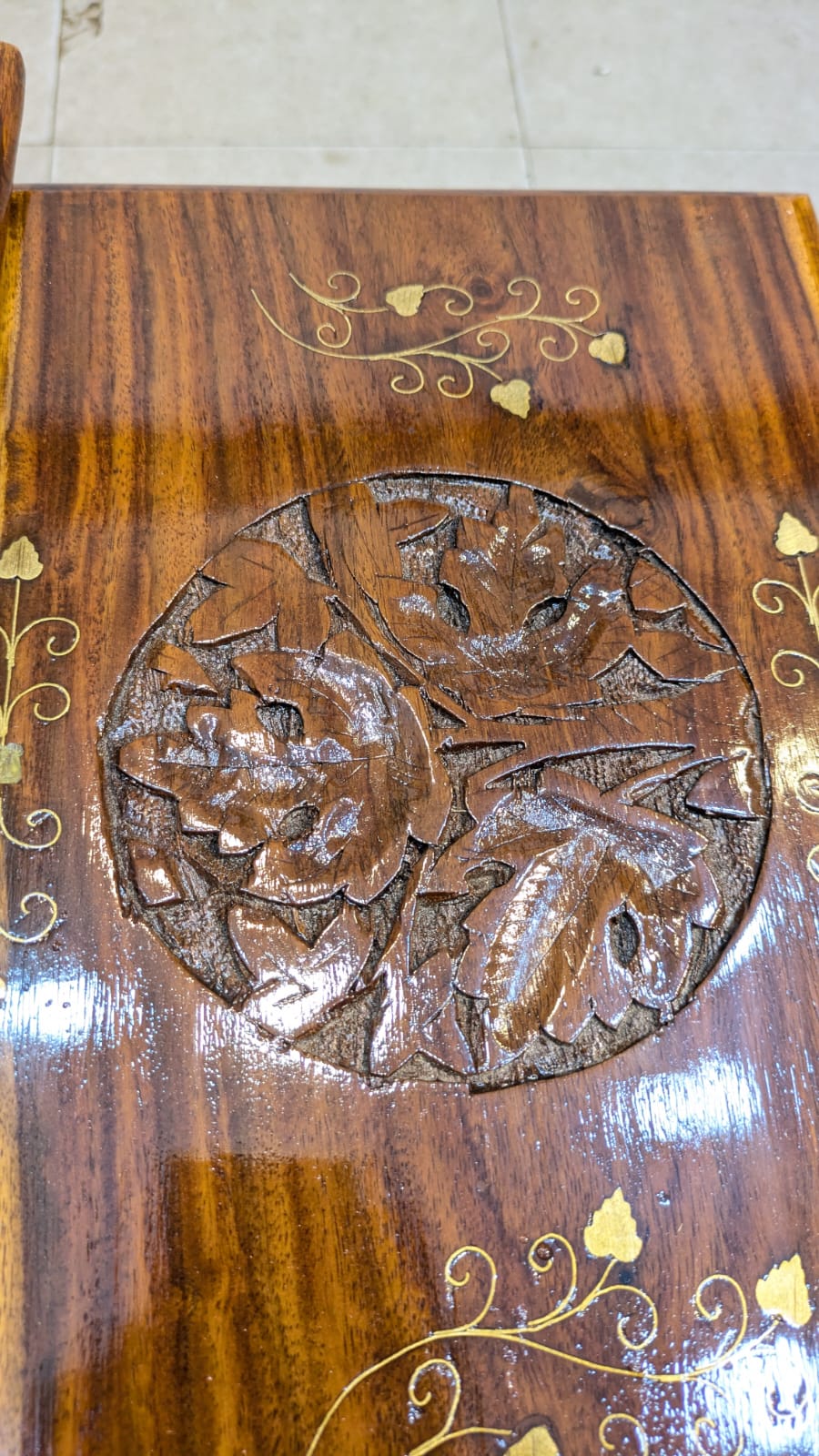 Brand New Unused Solid Sheesham Wood Nesting Table Set