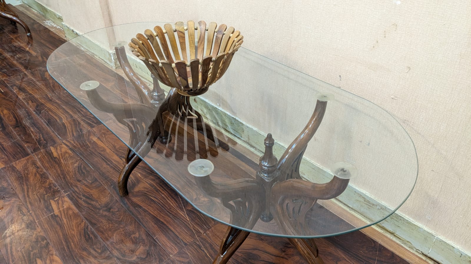 Solid Sheesham Wood Center Table and Side Tables Set