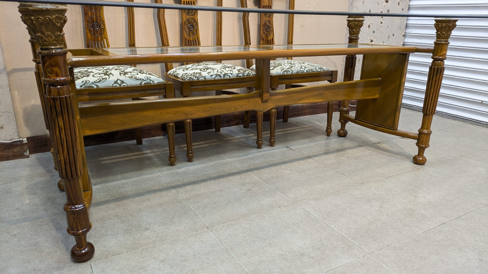 Solid Sheesham Wood 8 Seater Dining Table