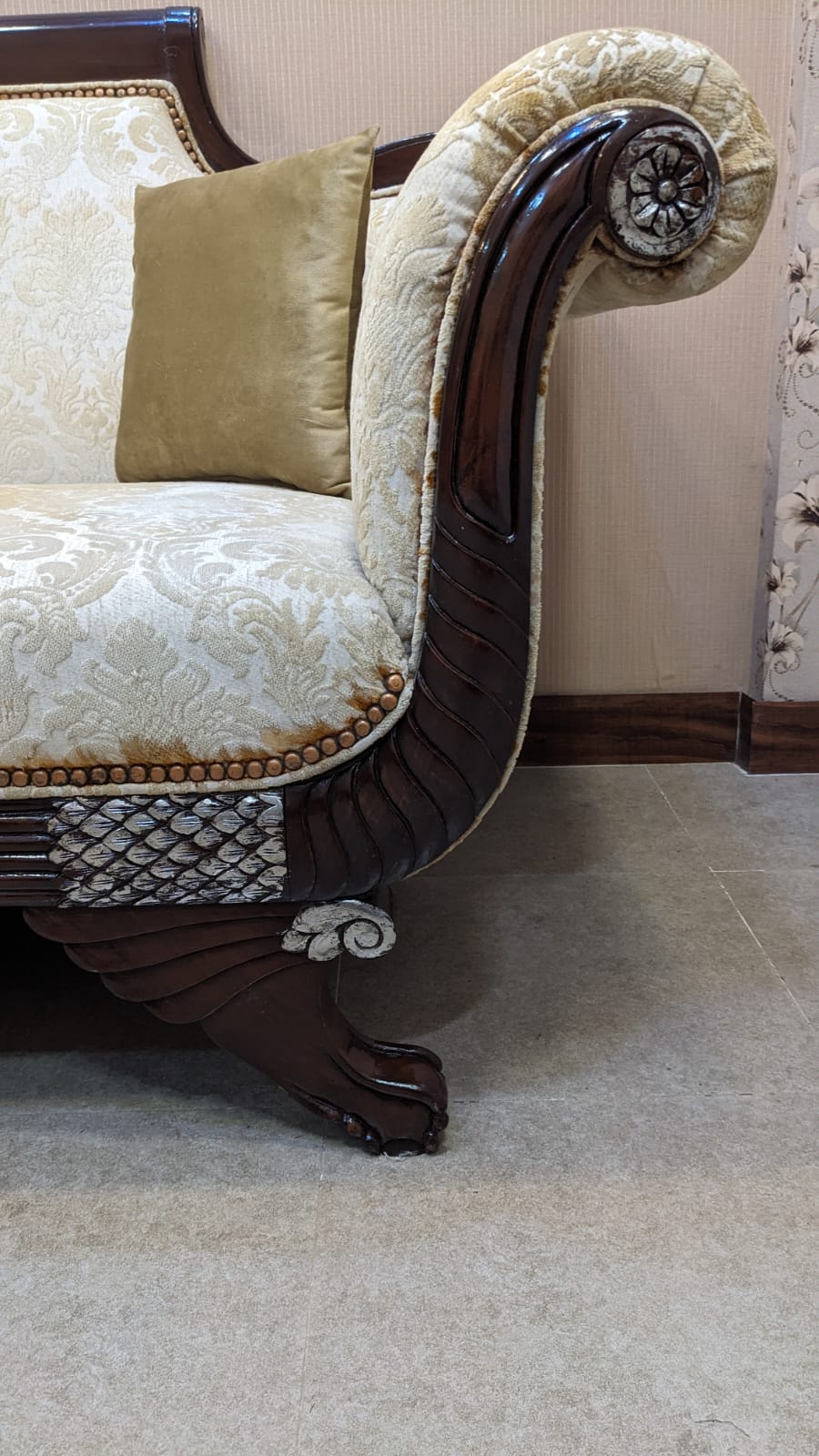 Solid Sheesham Wood 2 Seater Divan