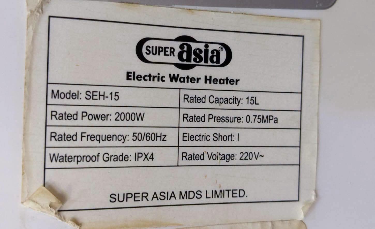 Super Asia Electric Geyser