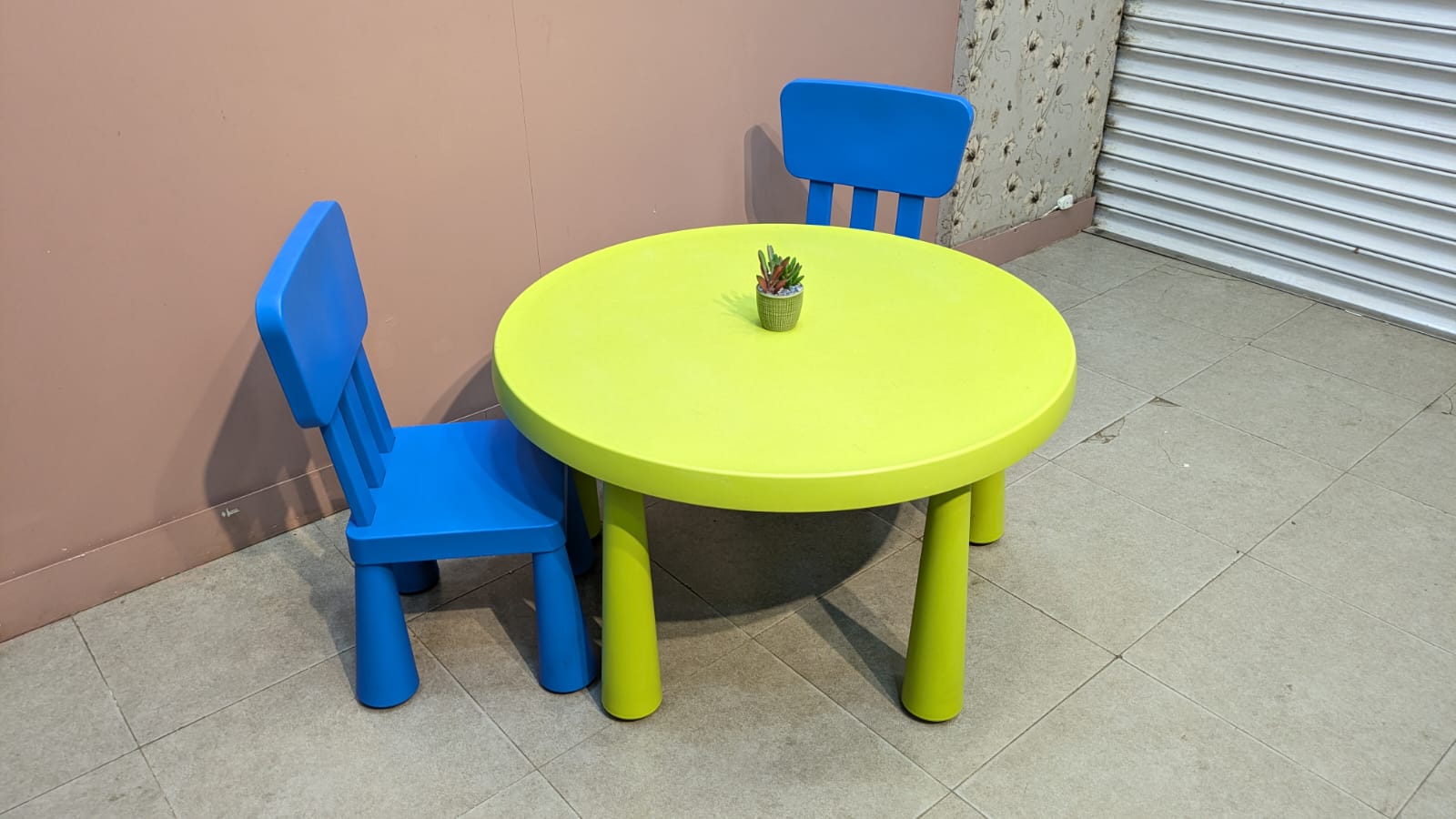 IMPORTED IKEA MAMMUT KIDS TABLE & CHAIRS SET