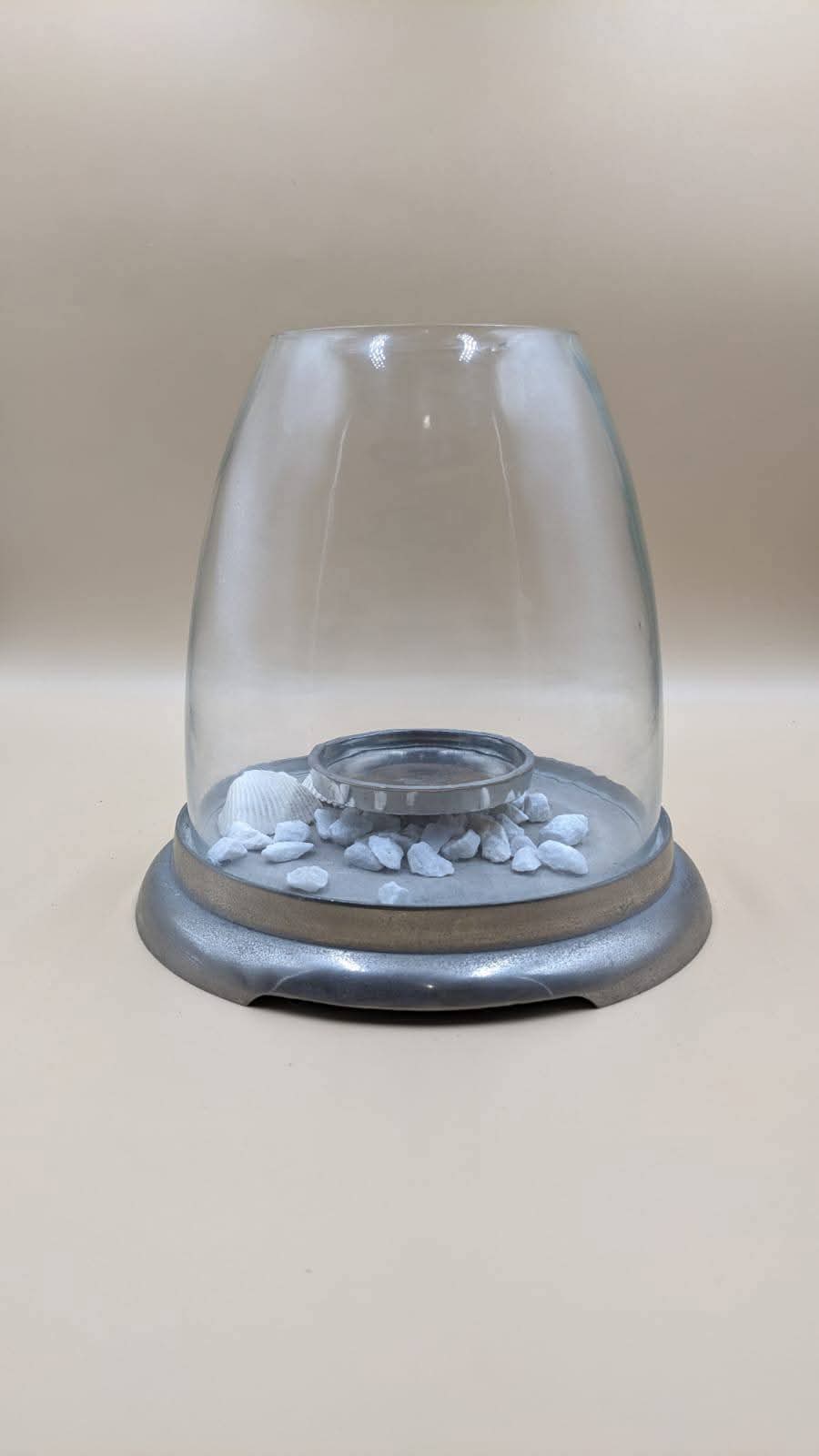 Pair Of Glass Candle Holders