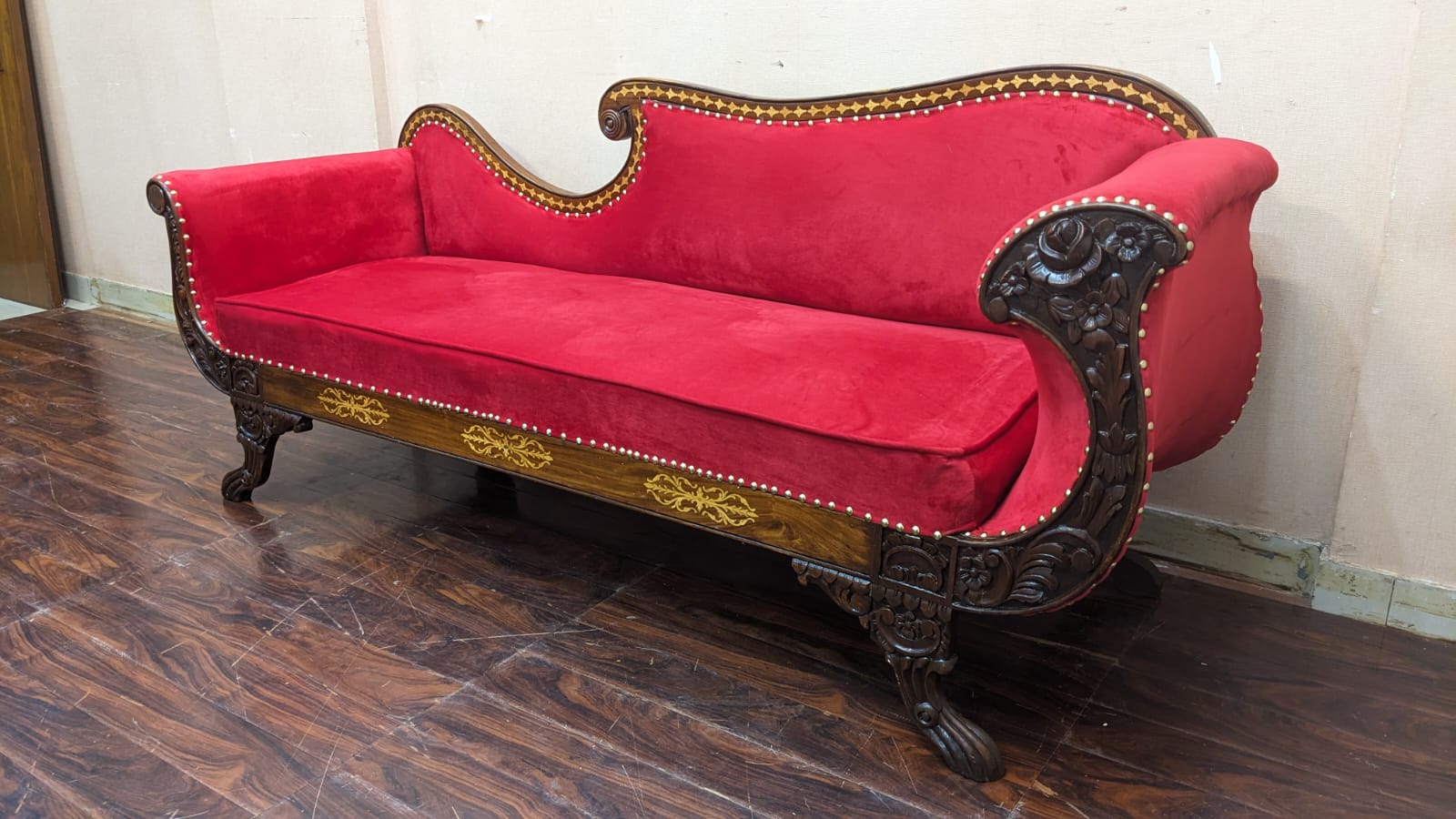 Solid Sheesham Wood 3 Seater Divan