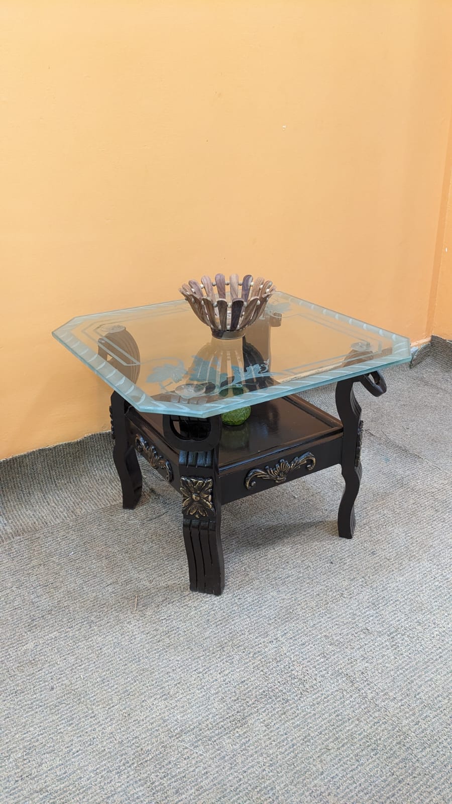 Sheesham Wood Center and Side Table Set