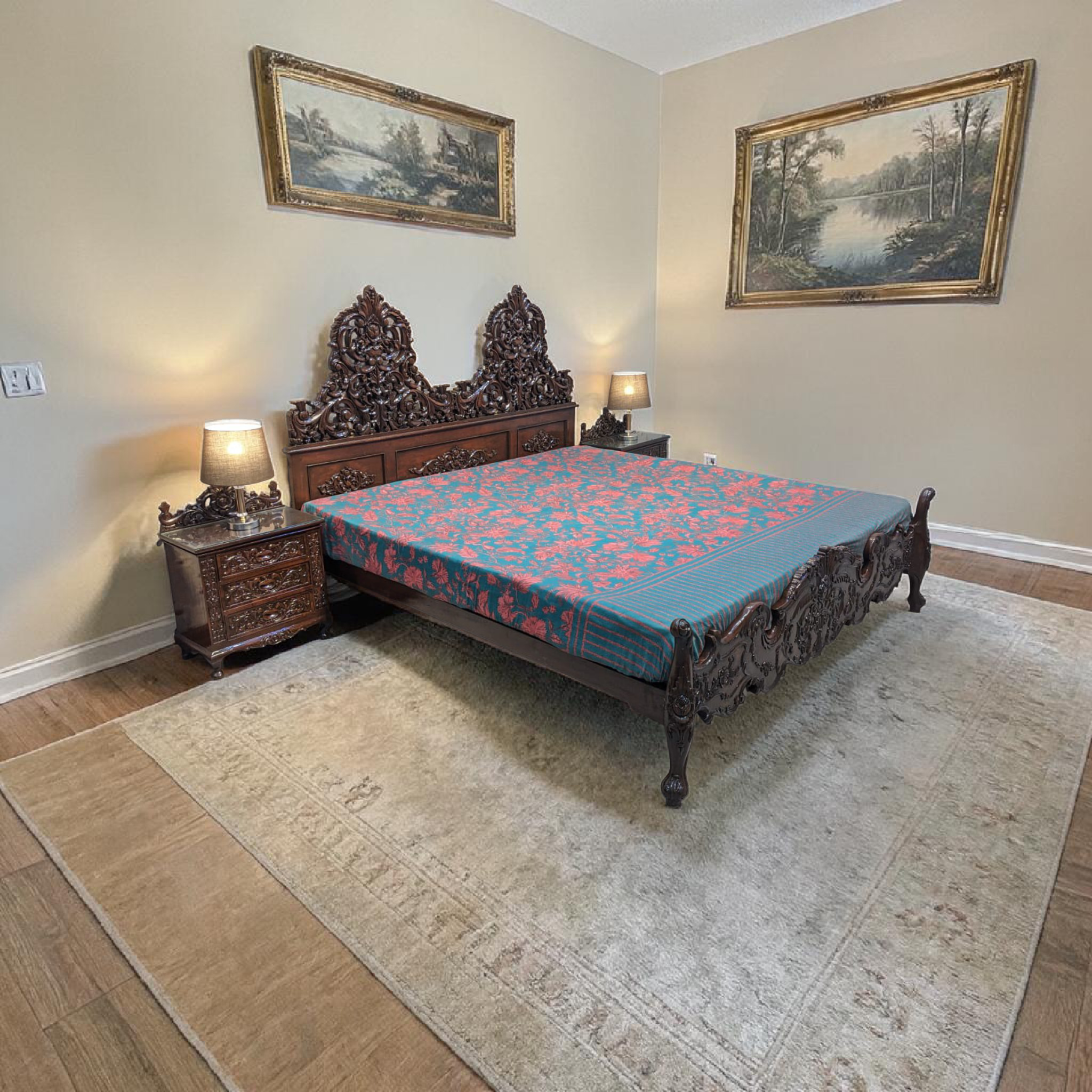 Antique King Size Bed Set