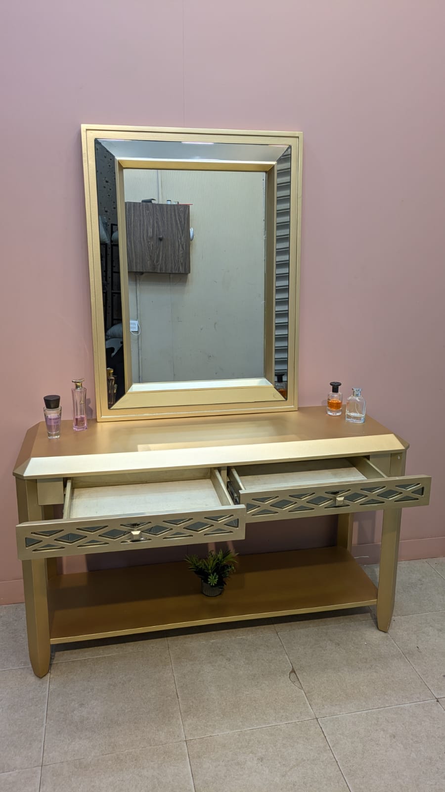 Console With Wall Mounted Mirror Home Centre Dubai