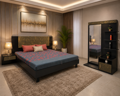 Habitt Novak King Size Bed Set with Mattress