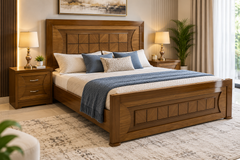 King Size Bed With 2 Side table