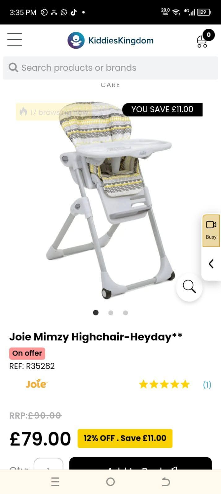 🔥Joie Mimzy🔥 High Chair