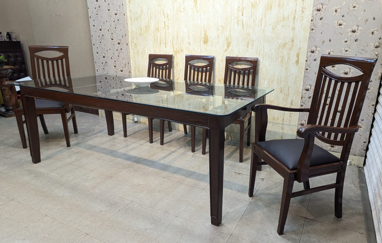 SOLID SHEESHAM WOOD 8-SEATER DINING TABLE