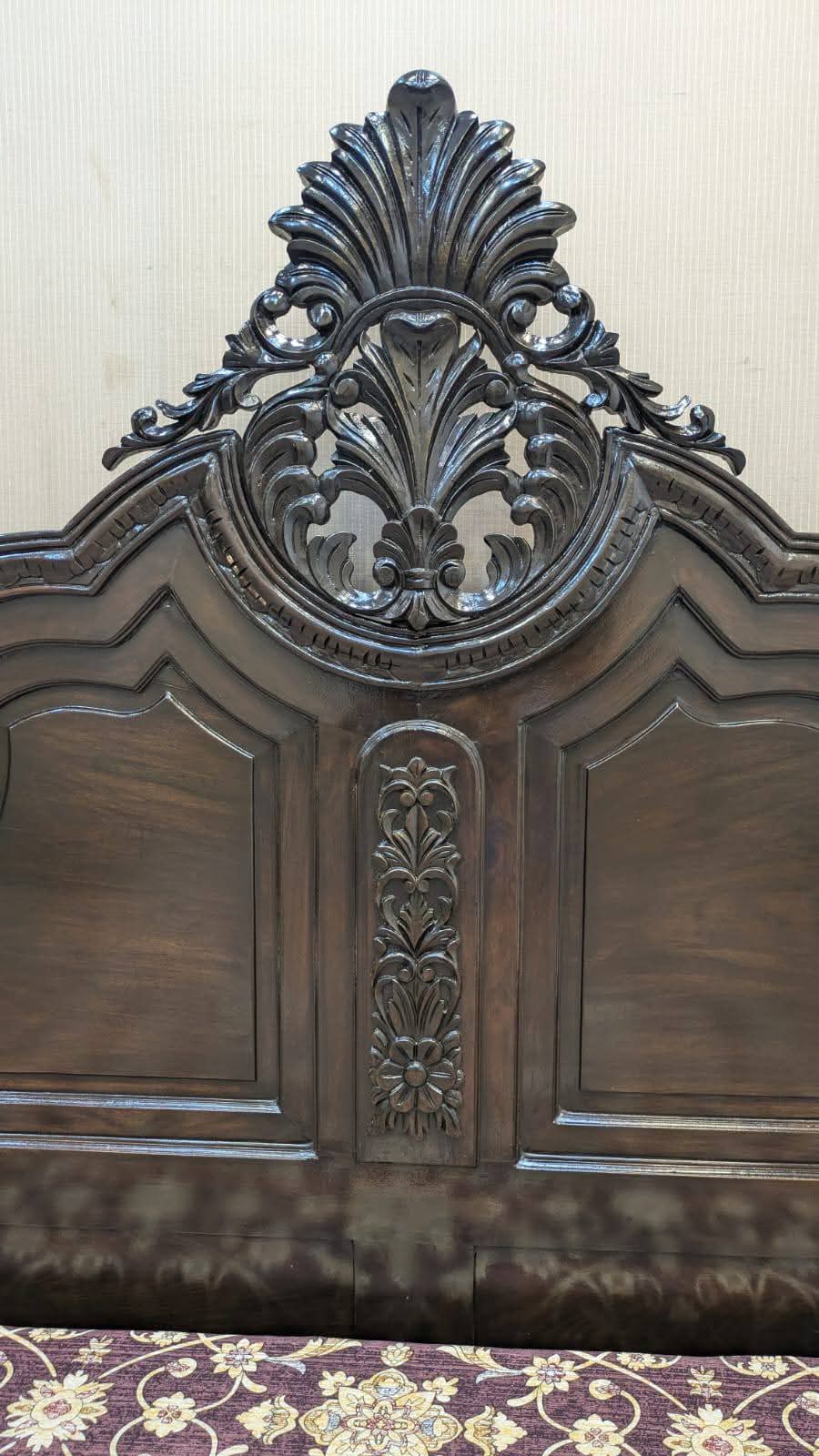 Solid Sheesham Wood King Size Bed Set
