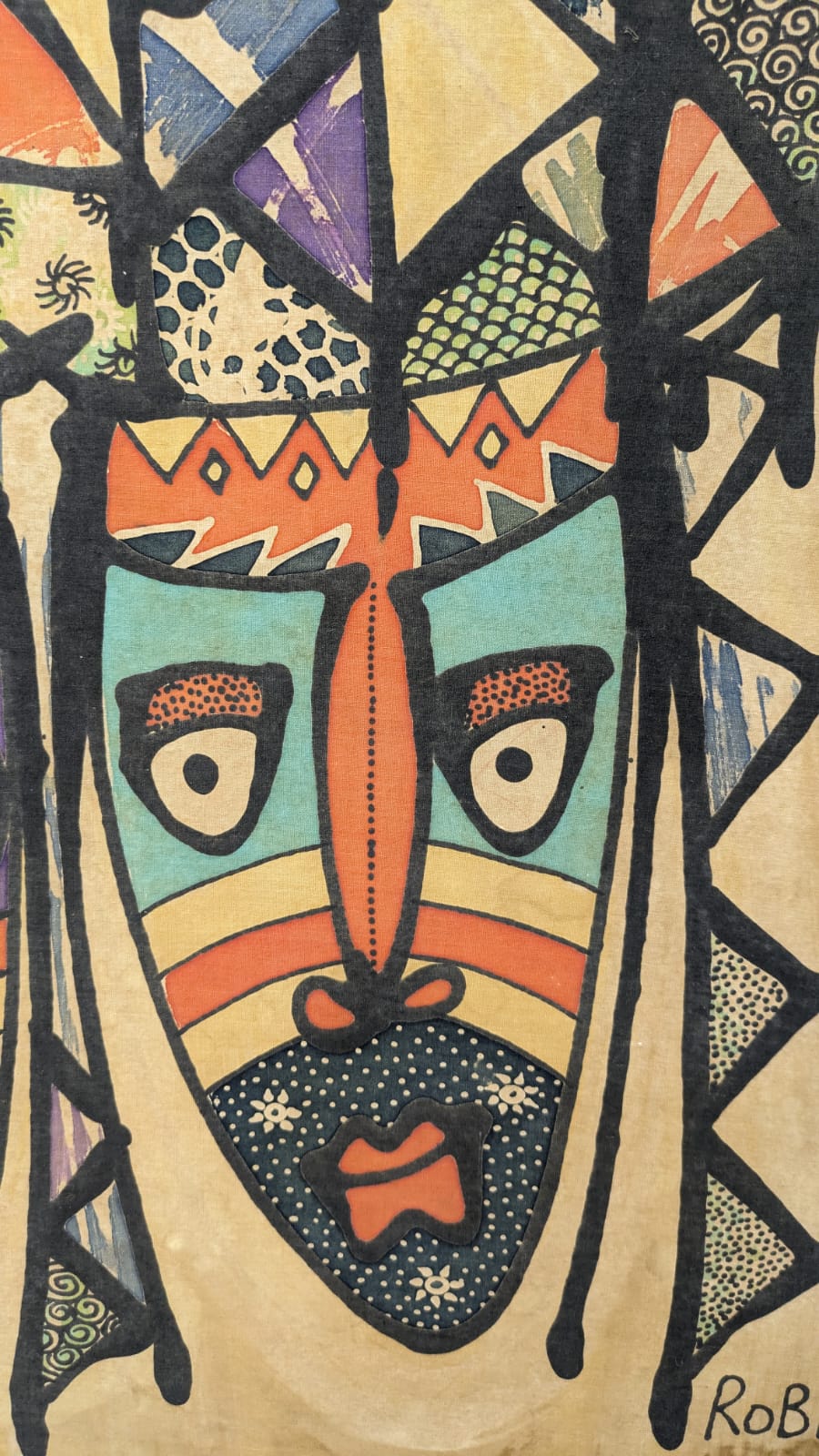 Antique Indonesian Batik Fabric Painting