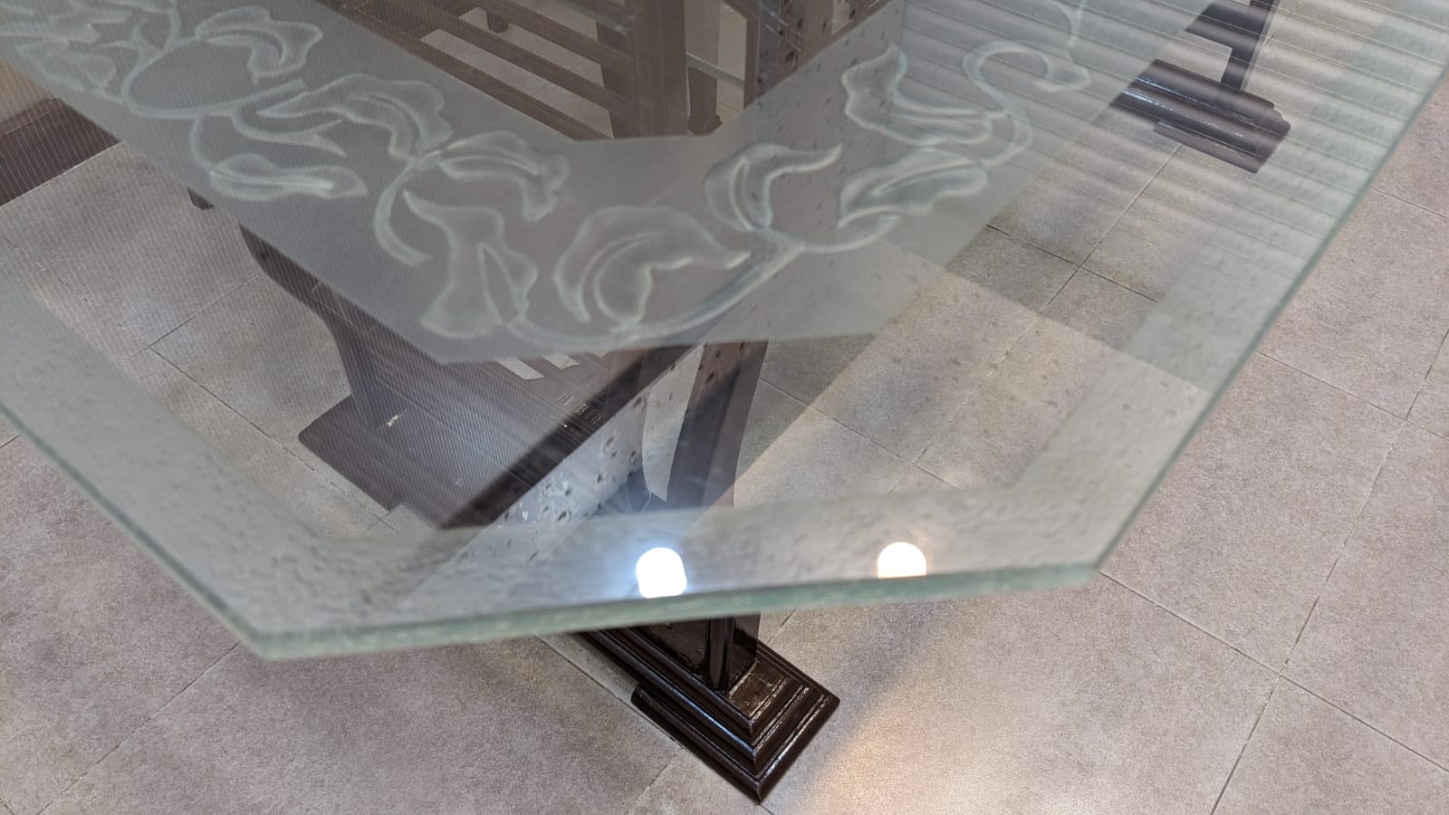 Solid Sheesham Wood 6 Seater Dining Table