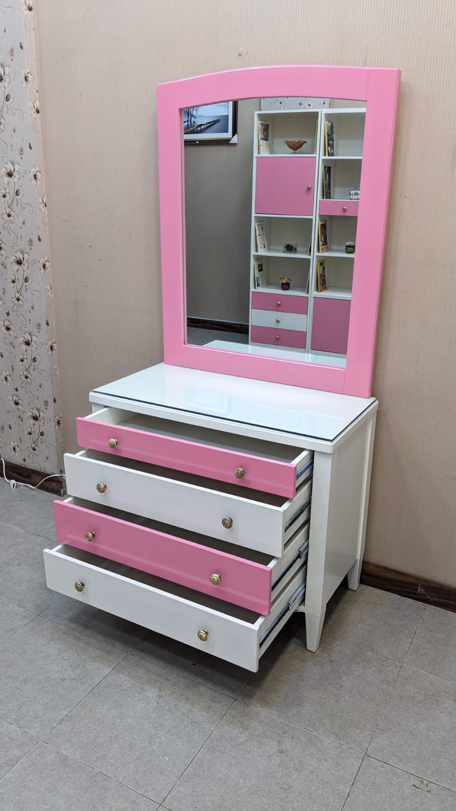 Princess Theme Queen Size Bed Set with Mattress