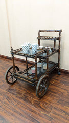 Solid Sheesham Wood Tea Trolley