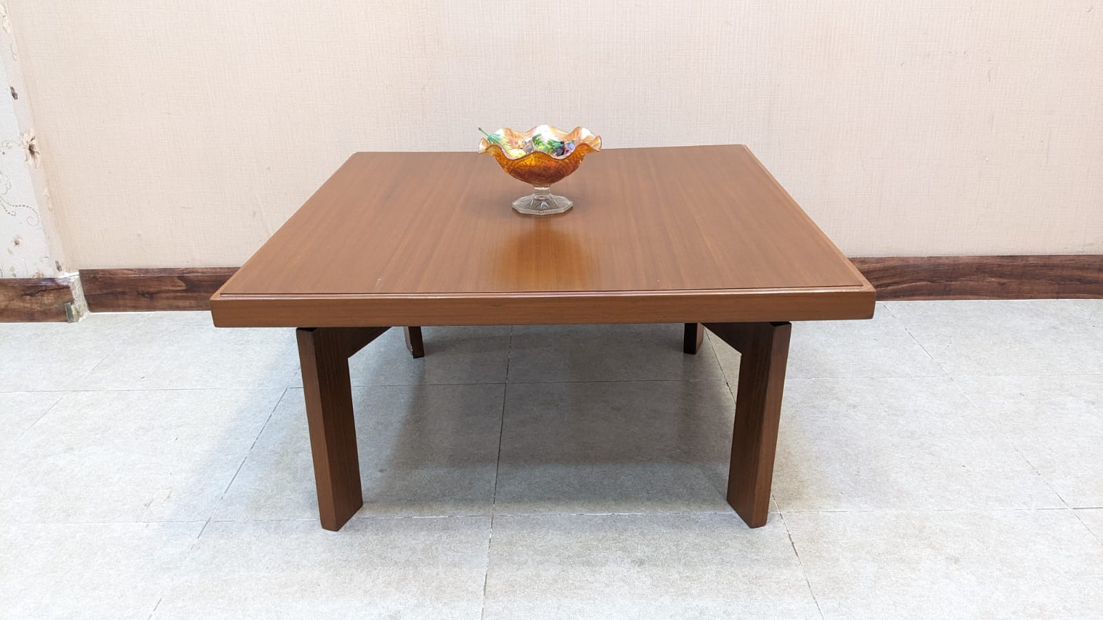 Burma Teak Wood and Teak Ply Center and Side Tables Set