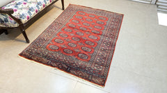 Vintage Bokhara Hand Knotted Carpet