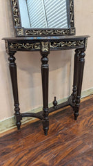 Solid Sheesham Wood Console With Mirror