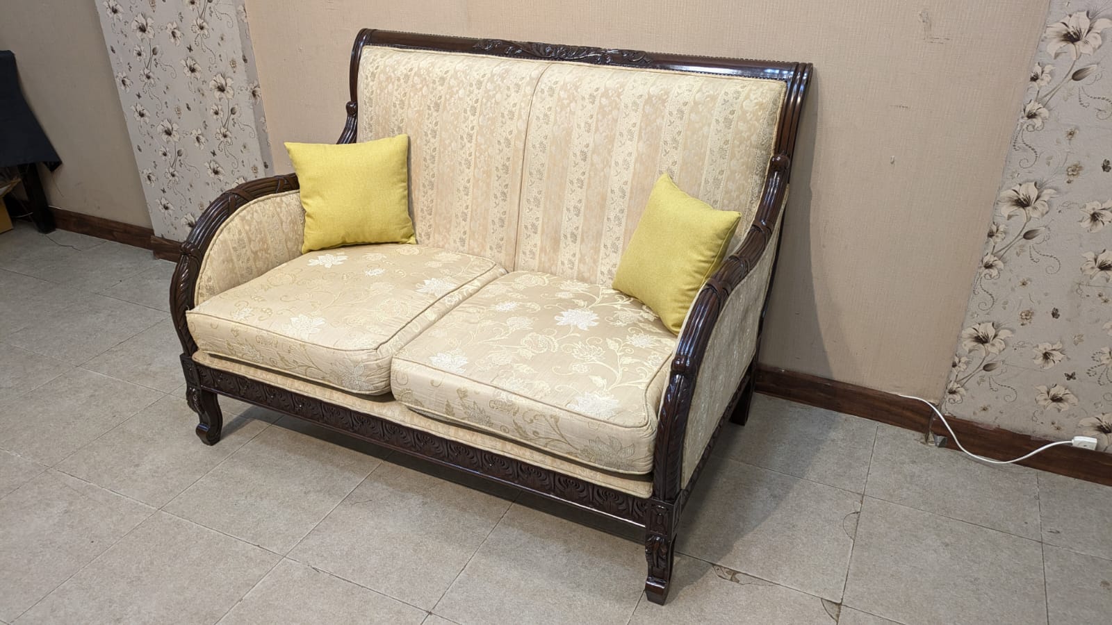 6 Seater Sofa Set with Center Table and 2 Side Tables Set