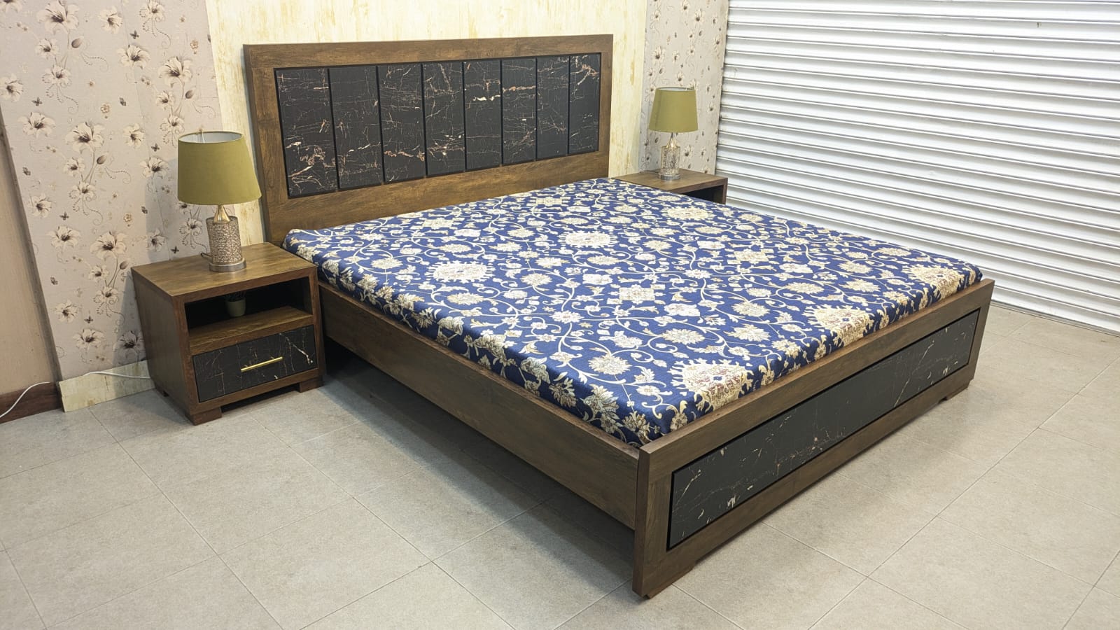 Brand New King Size Bed with 2 Side Tables