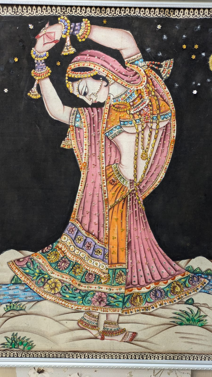 Traditional Rajasthani Folk Art – Wall Mounted Frame
