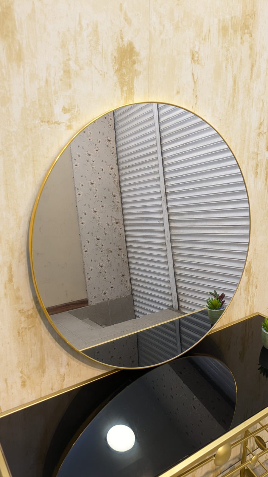 Console with Brand New Wall Mounted Mirror