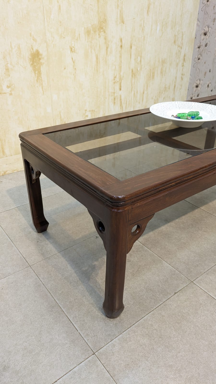 Solid Sheesham Wood Center Table Set