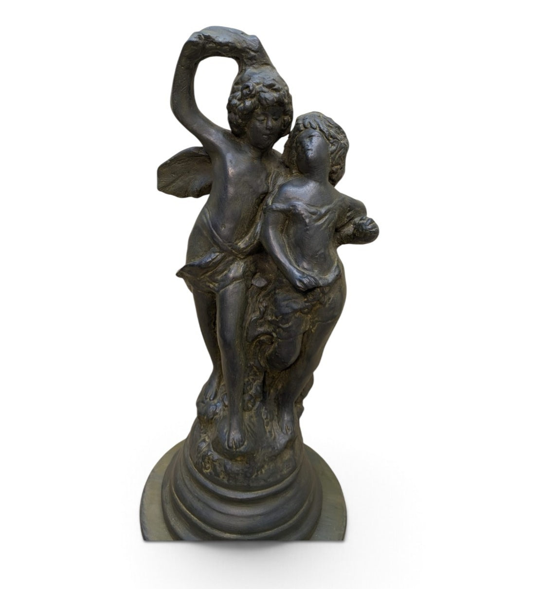 BRAND NEW  DECORATIVE PEDESTAL WITH FIGURINE