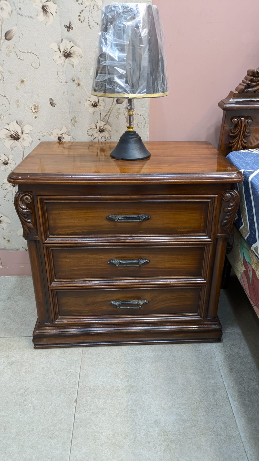 Sheesham Wood And Ply King Size Bed Set