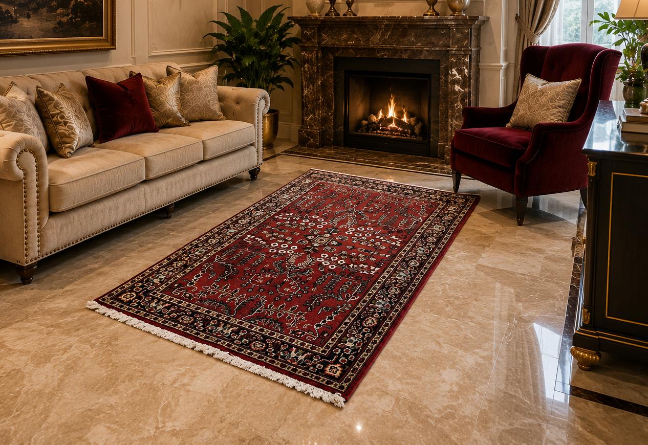 Vintage Persian Hand Knotted Carpet