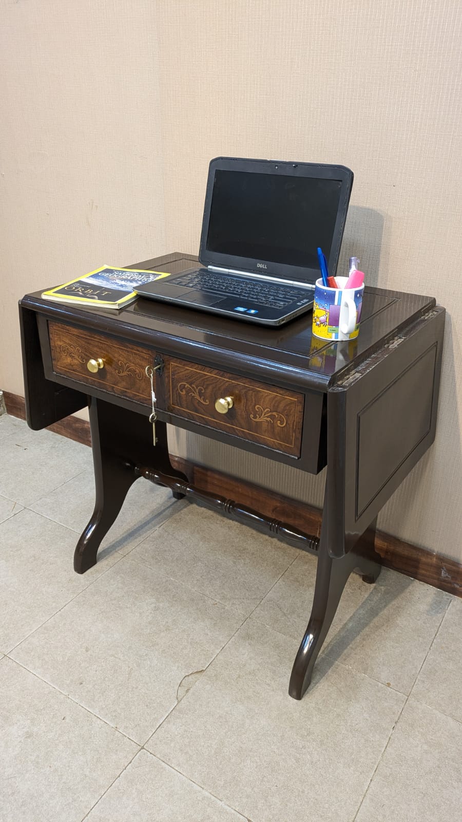 Vintage Drop Leaf Style Study Table