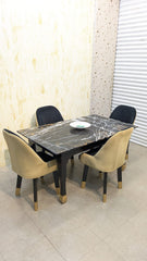 4 Seater Dining Table with Marble Top